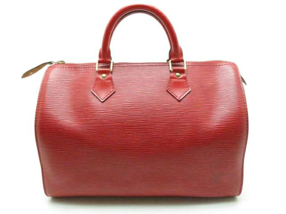 LOUIS VUITTON Speedy Handbag Epi Leather Castilian Red